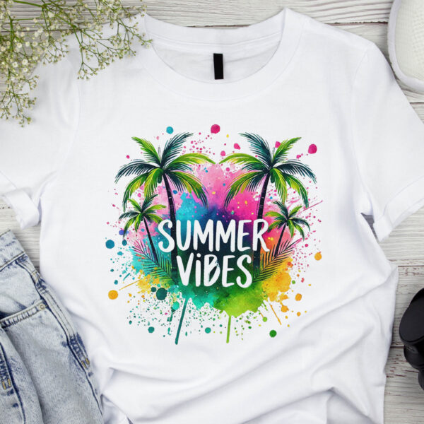 Summer Vibes Palm Trees | Summer Sublimation Design | Digital Download | Sublimation Design | Digital PNG - Image 2