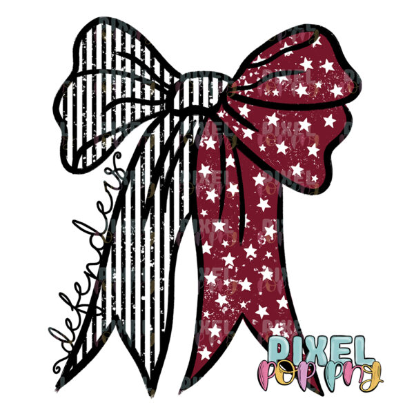 Defenders Split Bow Maroon & Stripe | Custom Sublimation Design | Customer Request | Sublimation | DTF | Digital Download