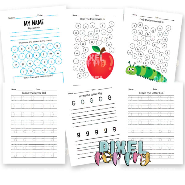 Alphabet Workbook - Pre-K | Digital Download | Educational Download | Homeschool Workbook | Classroom Worksheets | Kid Learning Printables