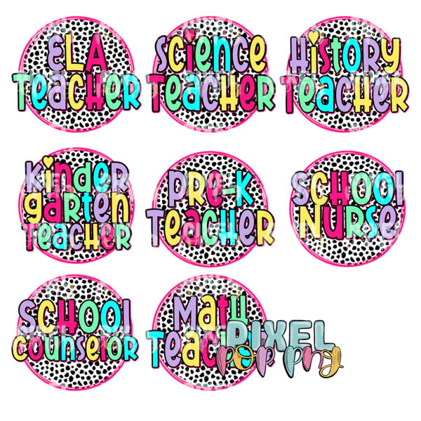 Dalmatian School Occupation Bundle Digital Design | School Sublimation | School Digital Art Design | Sublimation | DTF | Digital Download