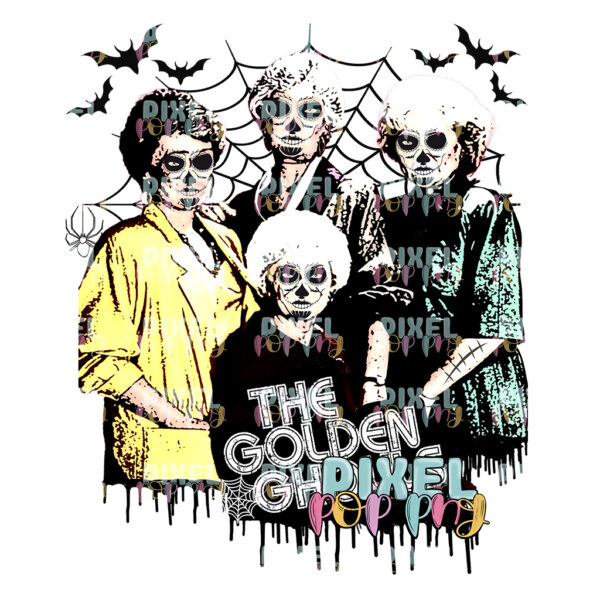 Golden Ghouls - Golden Girls Sublimation Design | Golden Girls Sublimation | Halloween Digital Art Design | Sublimation | DTF | Digital Download | Sublimation Download