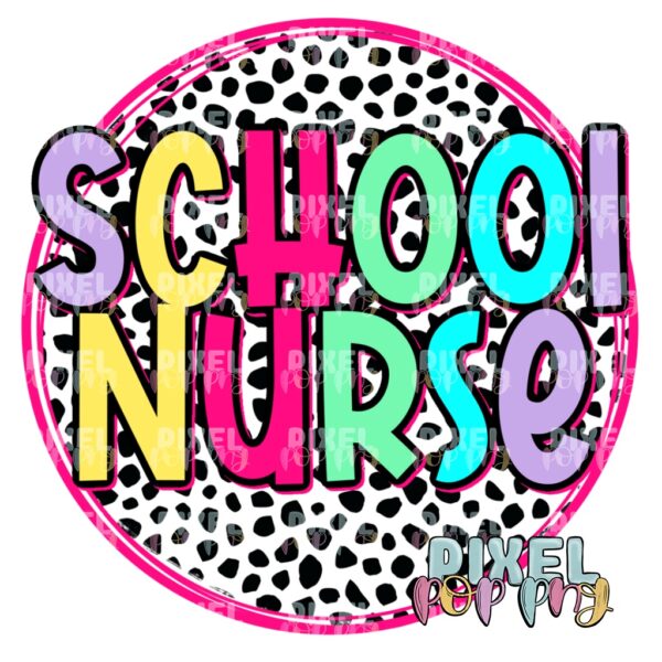 Dalmatian School Nurse Colorful Digital Design | School Occupation Sublimation | School Digital Art Design | Sublimation | DTF | Digital Download