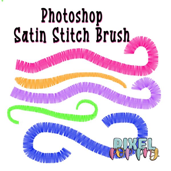 Photoshop Satin Embroidery Brush | Digital Download | Photoshop Embroidery Brush | Photoshop Brush